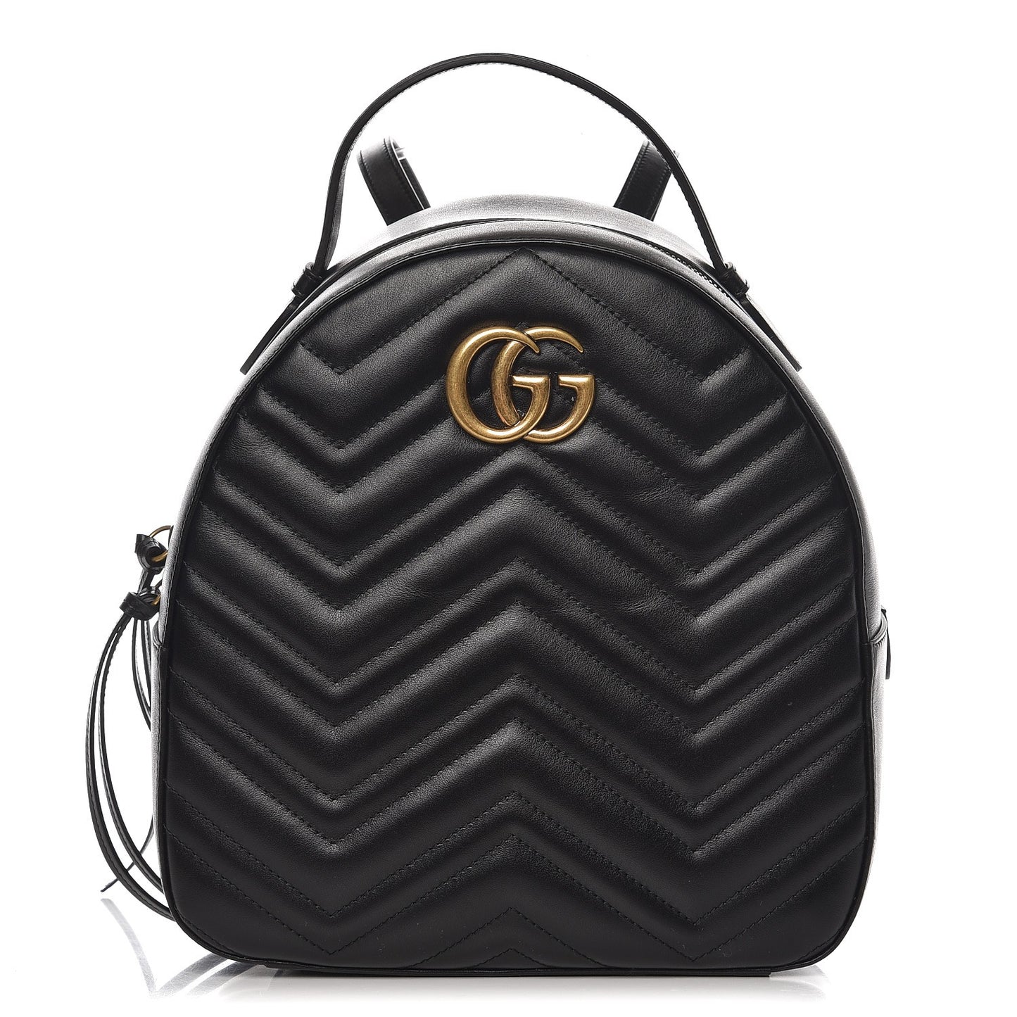 Calfskin Matelasse GG Marmont Backpack Black