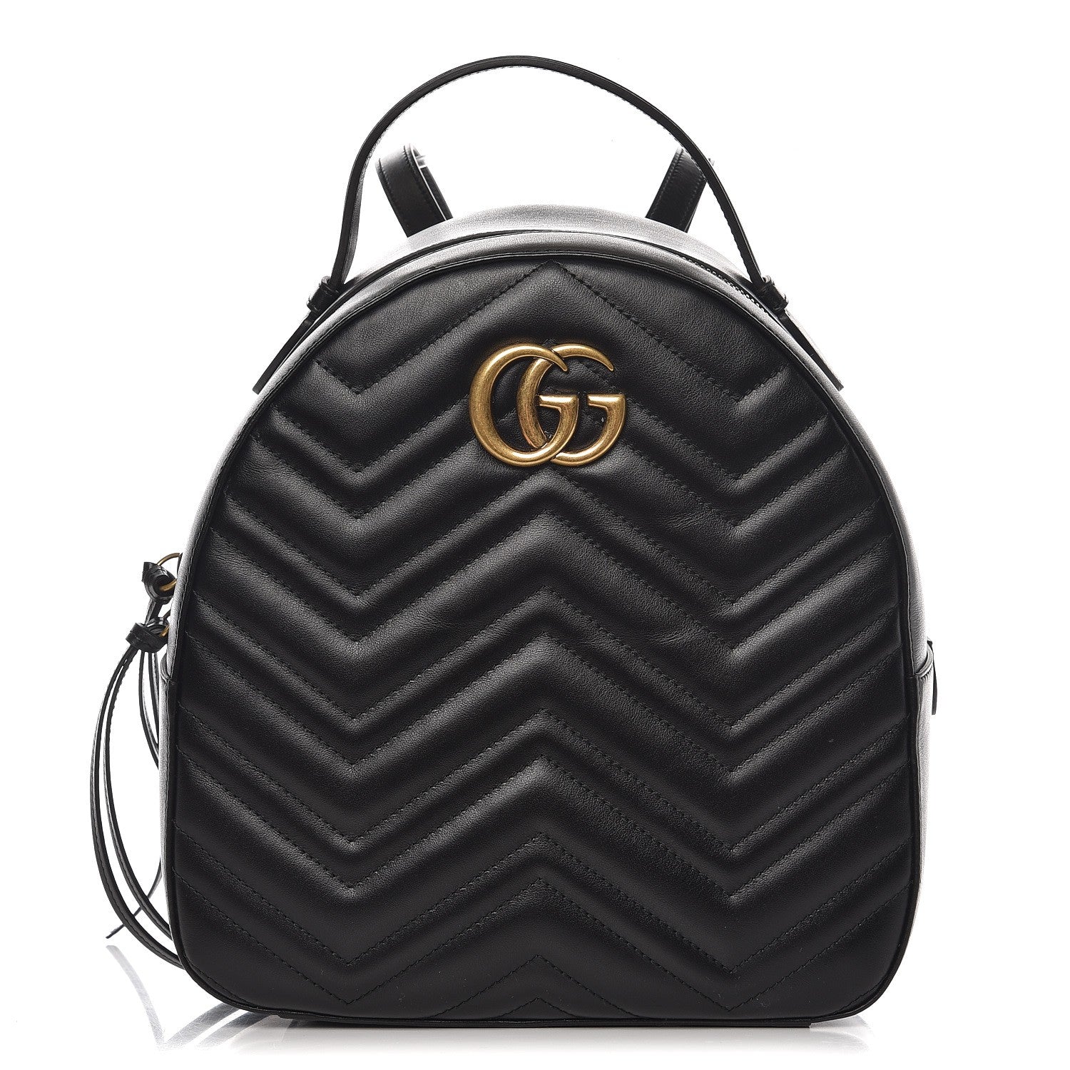 Gucci Calfskin Matelasse GG Marmont Backpack Black 1 of 7