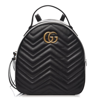 Gucci Calfskin Matelasse GG Marmont Backpack Black 1 of 7