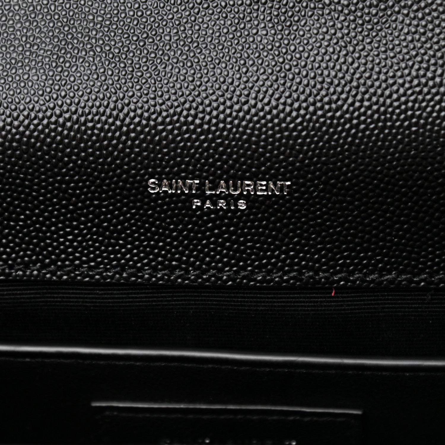 Saint Laurent Grain De Poudre Textured Mixed Matelasse Triquilt Medium Monogram Satchel Black 6 of 10