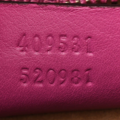 Gucci Calfskin Small Top Handle Bag Hibiscus Red New Rosette 7 of 10