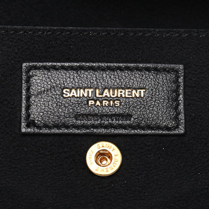 Saint Laurent Lambskin Star Printed Teddy Drawstring Bag White 7 of 11