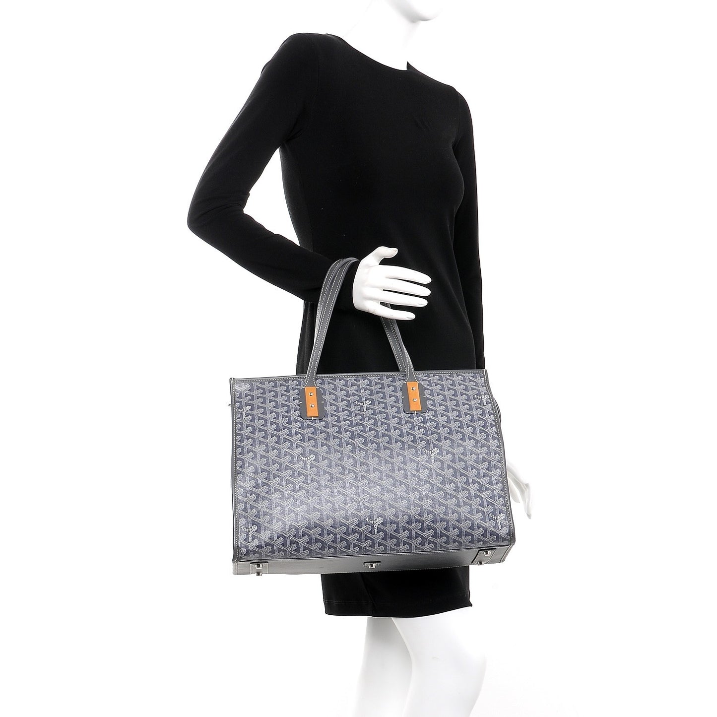 Goyardine Marquises Tote Grey