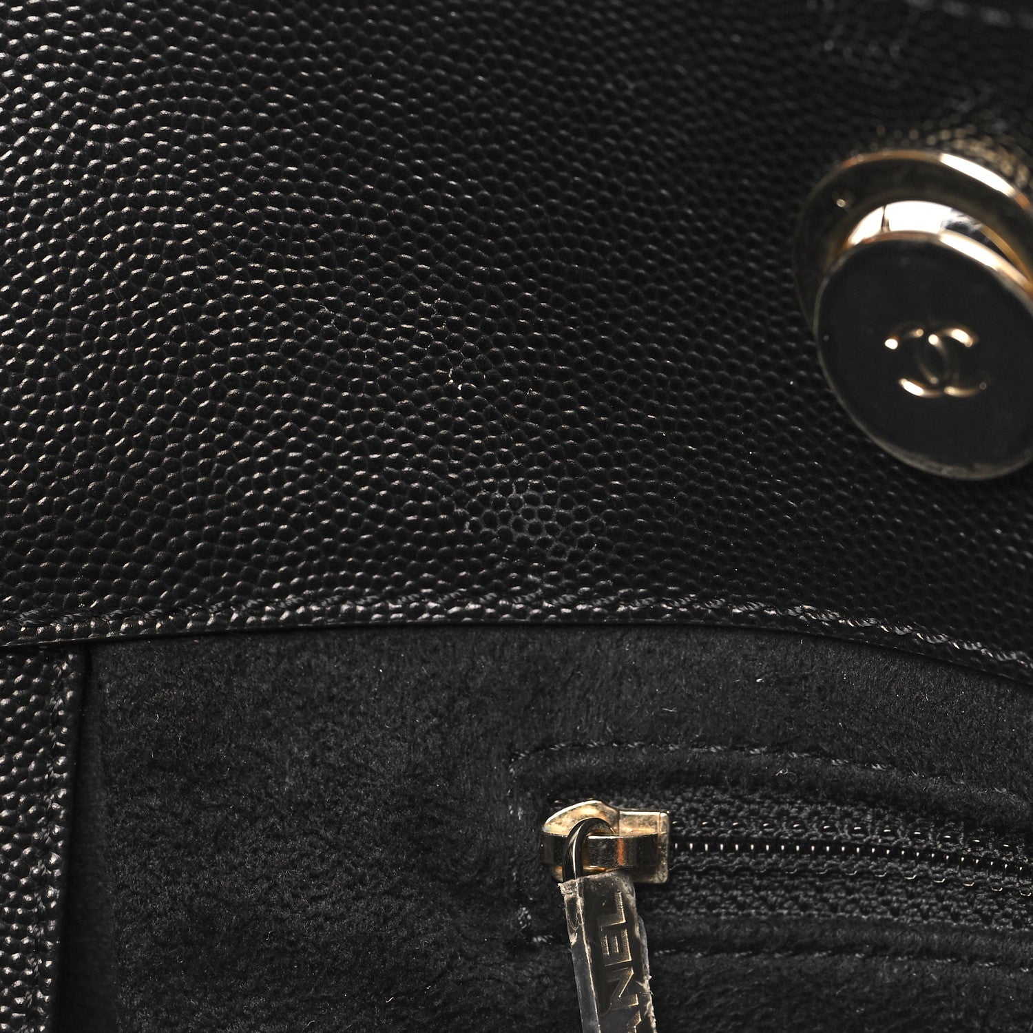 Chanel Caviar Large Studded Deauville Tote Black 14 of 15