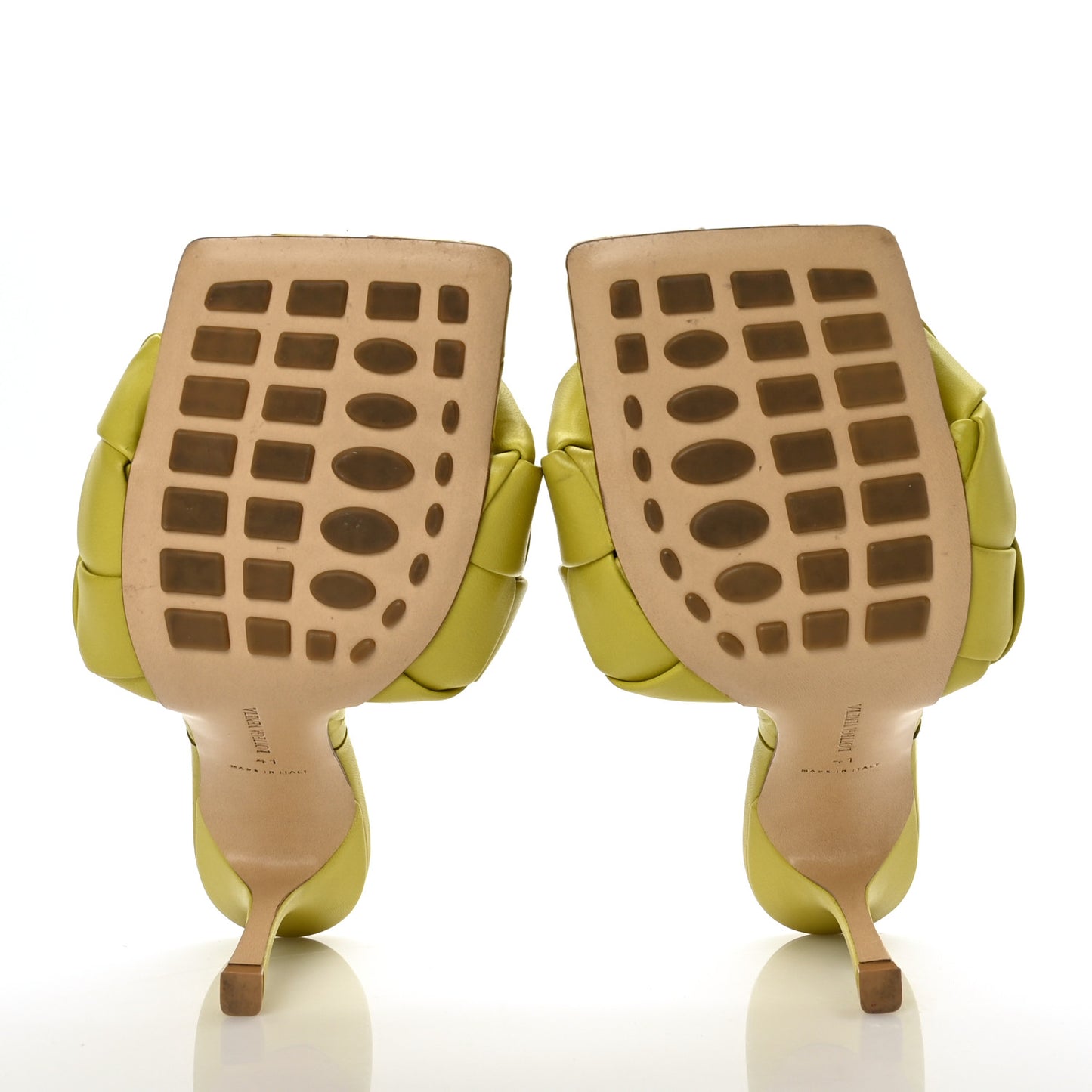 Nappa Maxi Intrecciato Lido 90mm Mule Sandals 41 Acid
