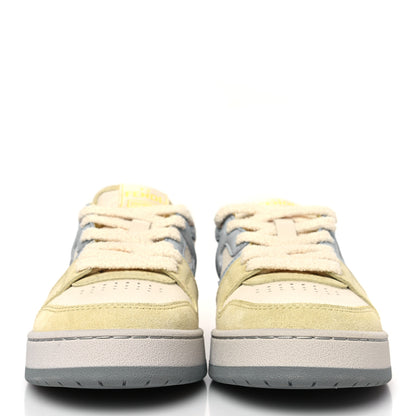 Fendi Suede Vitello Fendi Match Low Top Sneakers 37 Straw Azzurro Poison Connecticut 2 of 9