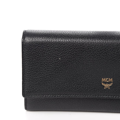 MCM Calfskin Continental Wallet Black 7 of 11