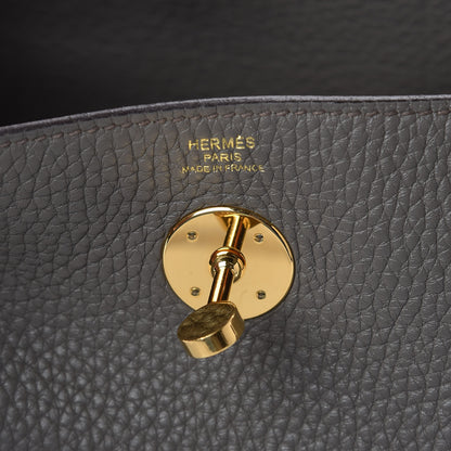 Hermes Taurillon Clemence Lindy 26 Etain 6 of 11