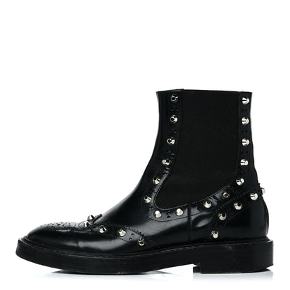 Balenciaga Calfskin Womens Studded Chelsea Boots 37 Black 1 of 30