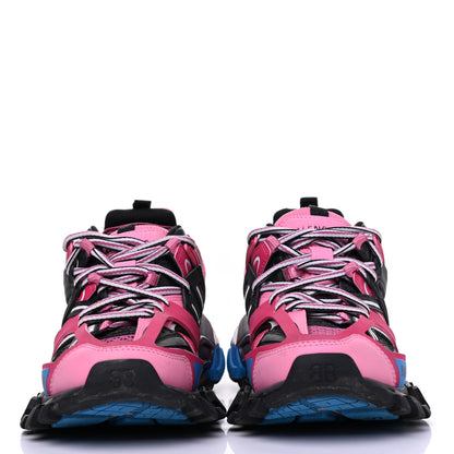 Balenciaga Mesh Nylon Metallic Fabric Womens Track Sneakers 35 Pink Blue 2 of 9