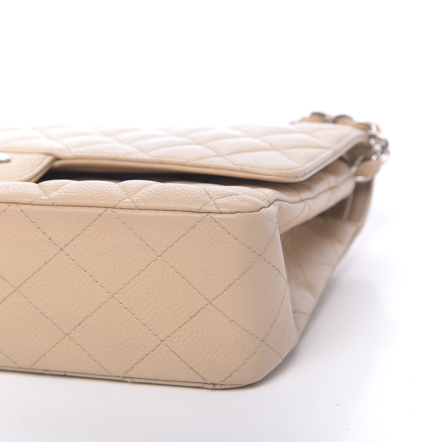 Chanel Caviar Quilted Medium Double Flap Beige Clair 10 of 13