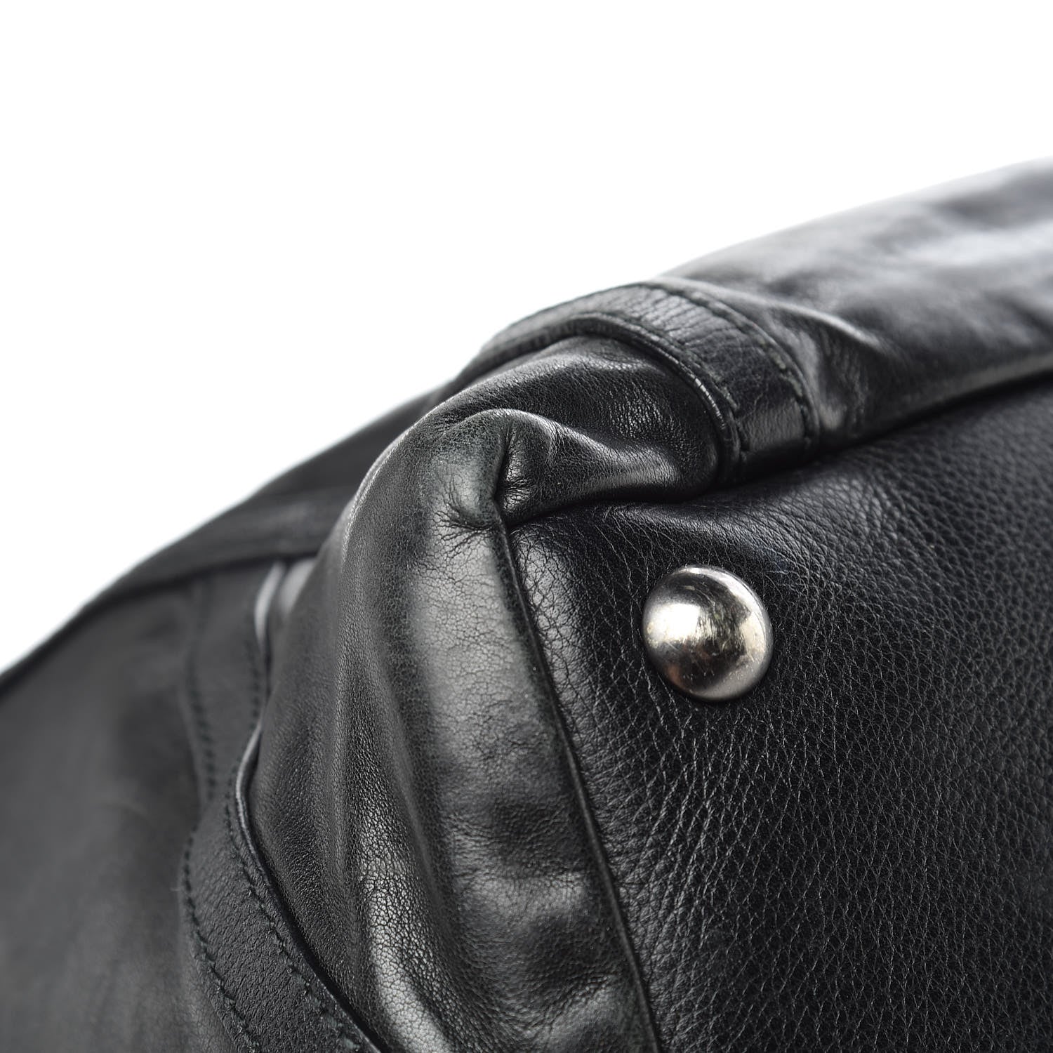 Saint Laurent Calfskin Sac Hamptons Weekender Bag Black 8 of 24