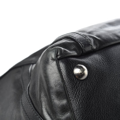 Saint Laurent Calfskin Sac Hamptons Weekender Bag Black 8 of 24