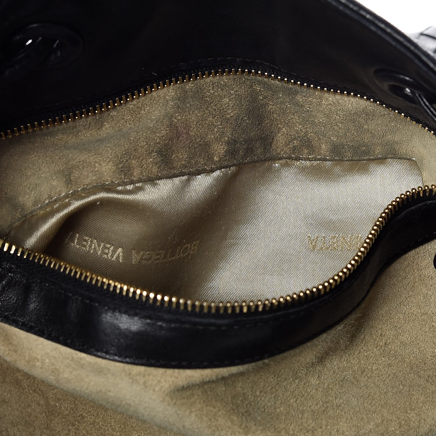 Nappa Intrecciato Drawstring Hobo Bag Black