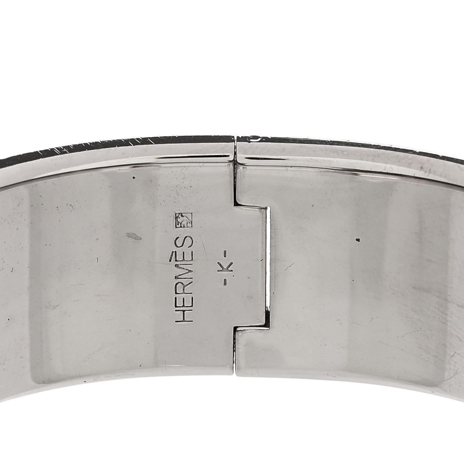 Hermes Enamel Wide Clic Clac H Bracelet PM White 3 of 3