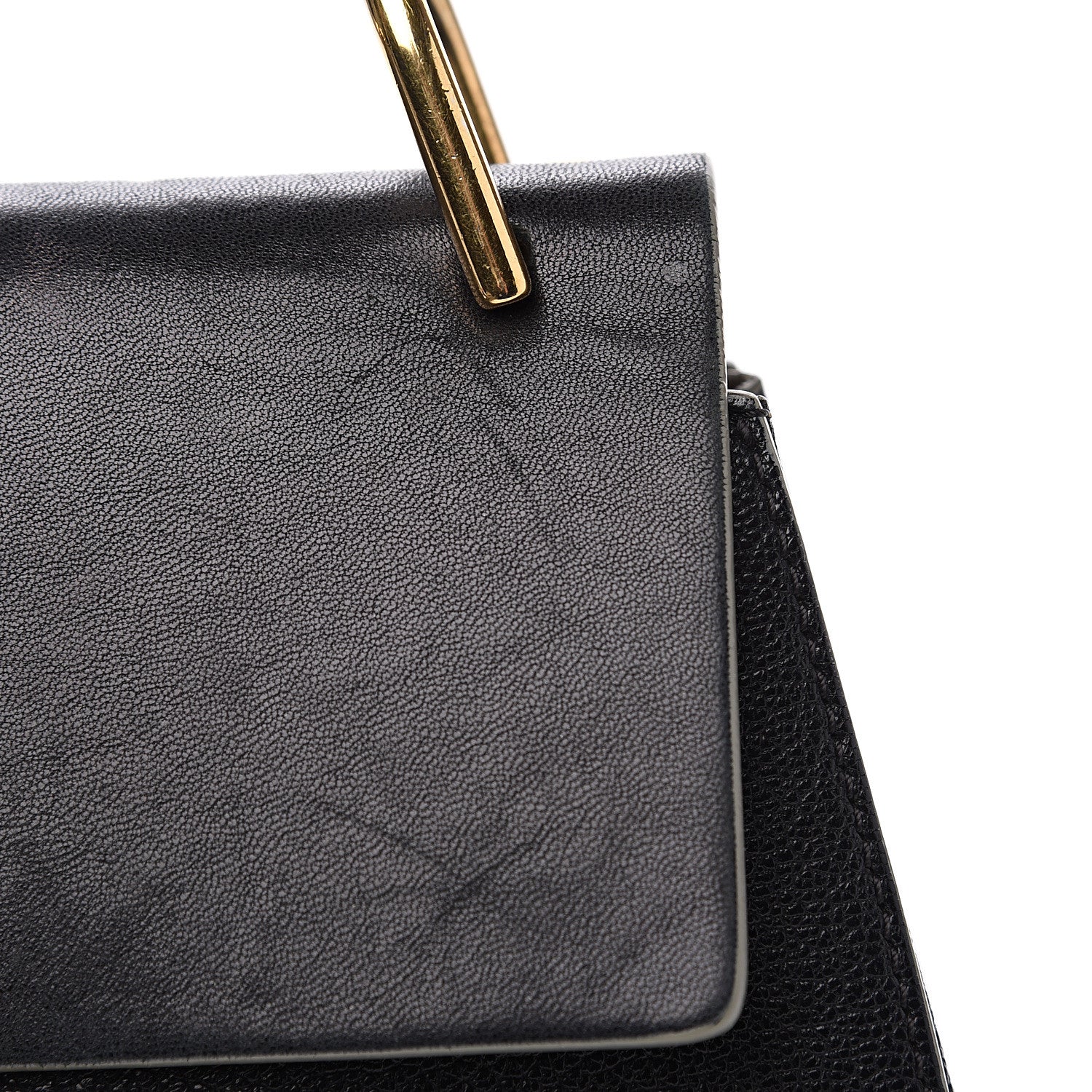 Chloe Grained Calfskin Lambskin Drew Shoulder Bag Black 9 of 12