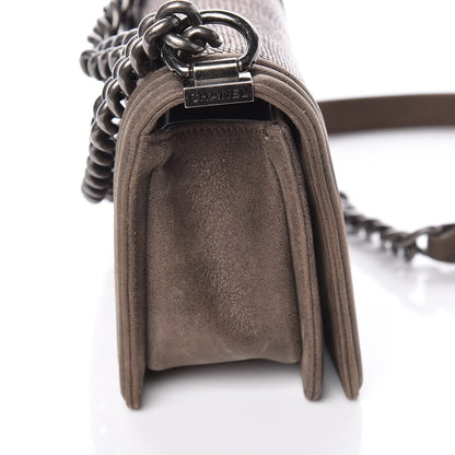 Chanel Metallic Lizard Iridescent Calfskin Small Boy Flap Bronze 10 of 15