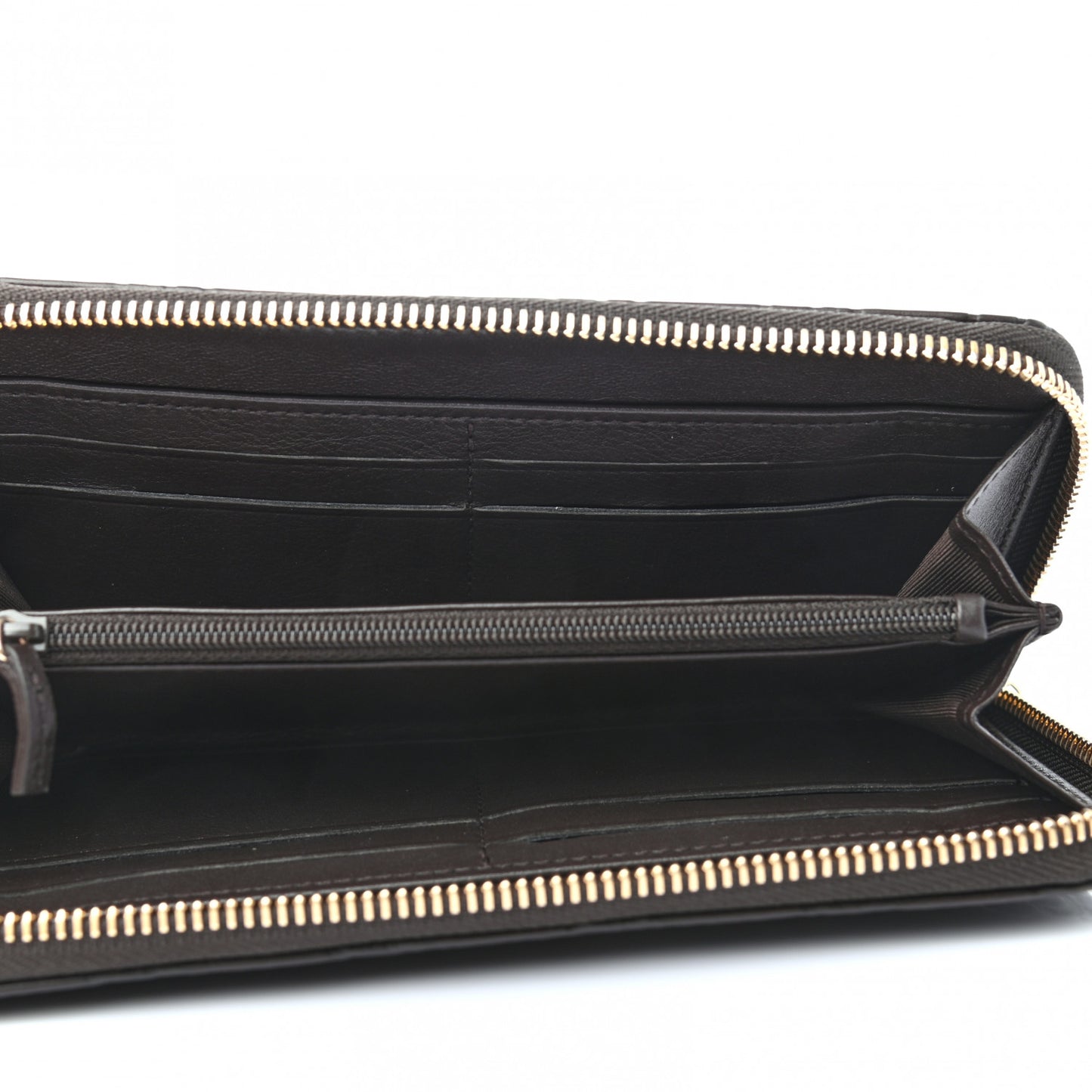 Guccissima Zip Around Wallet Dark Brown