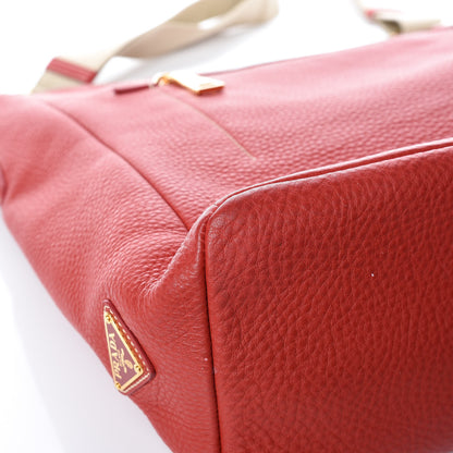 Prada Vitello Daino Shoulder Bag Fuoco 11 of 14