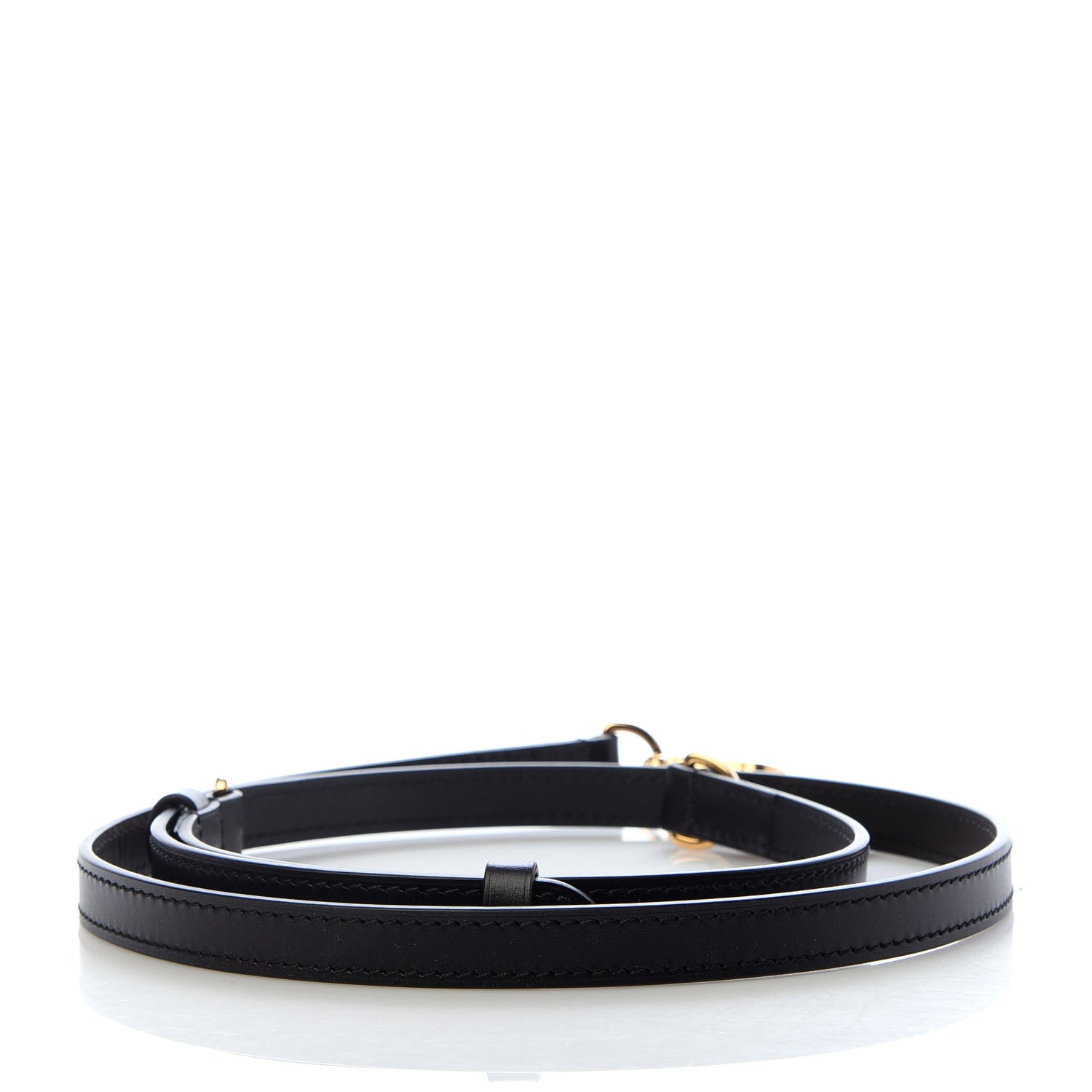 Louis Vuitton Calfskin 16mm Adjustable Shoulder Strap Black 2 of 4