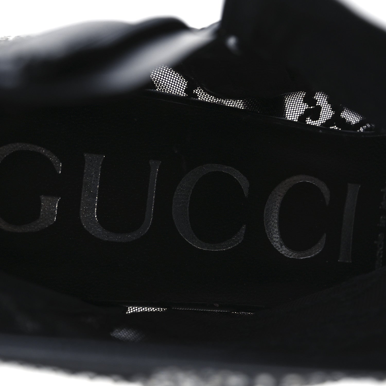 Gucci Tela Retino Kid Scamosciato Crystal GG Monogram Square Demi Boot 39 Black 9 of 11