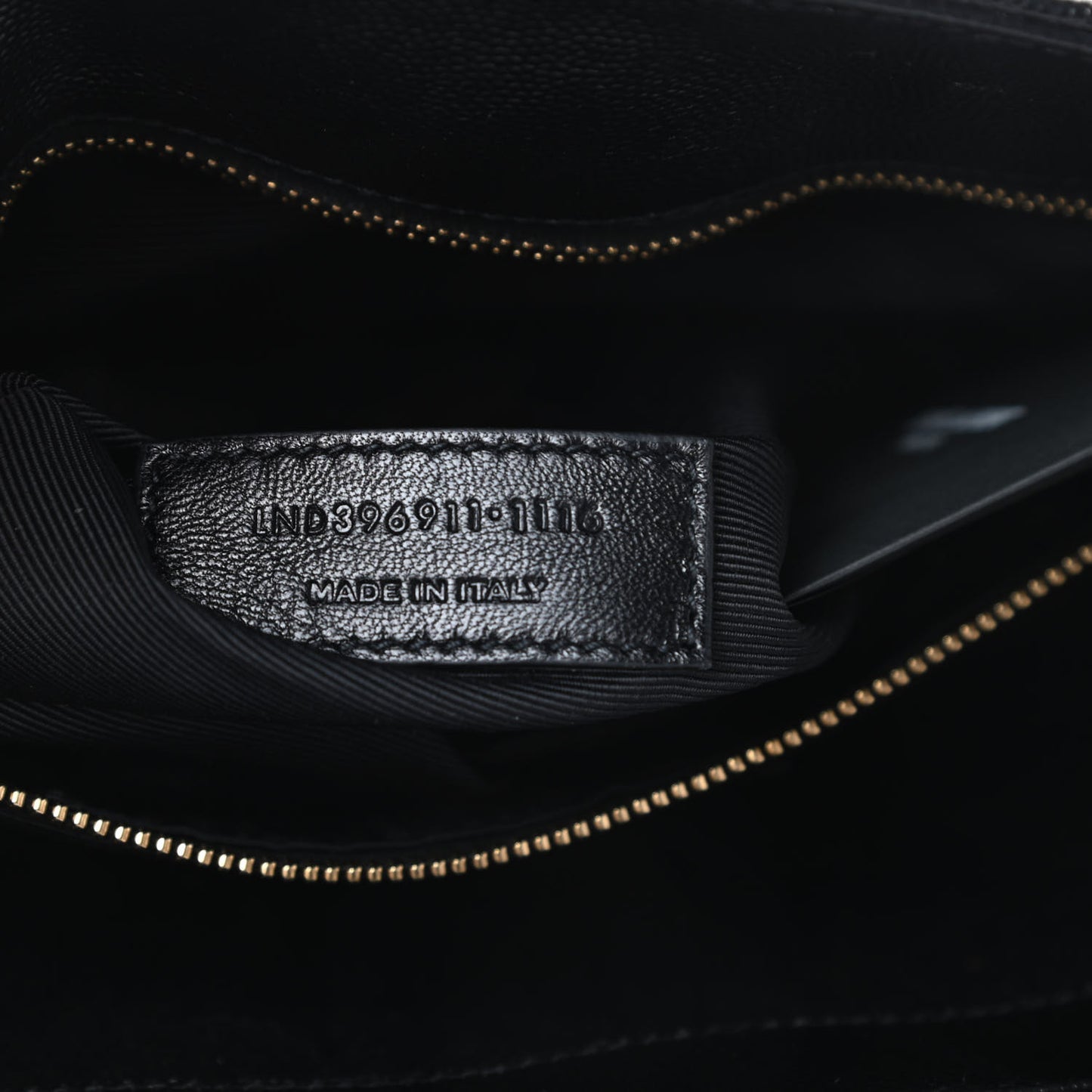 Grain De Poudre Matelasse Chevron Monogram Shopping Bag Black
