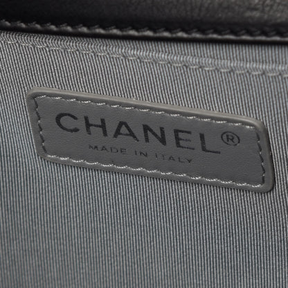 Chanel Calfskin Double Stitch Medium Boy Flap Black 8 of 9