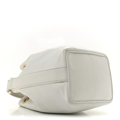 Chanel Lambskin CC Drawstring Bucket Bag White 5 of 17