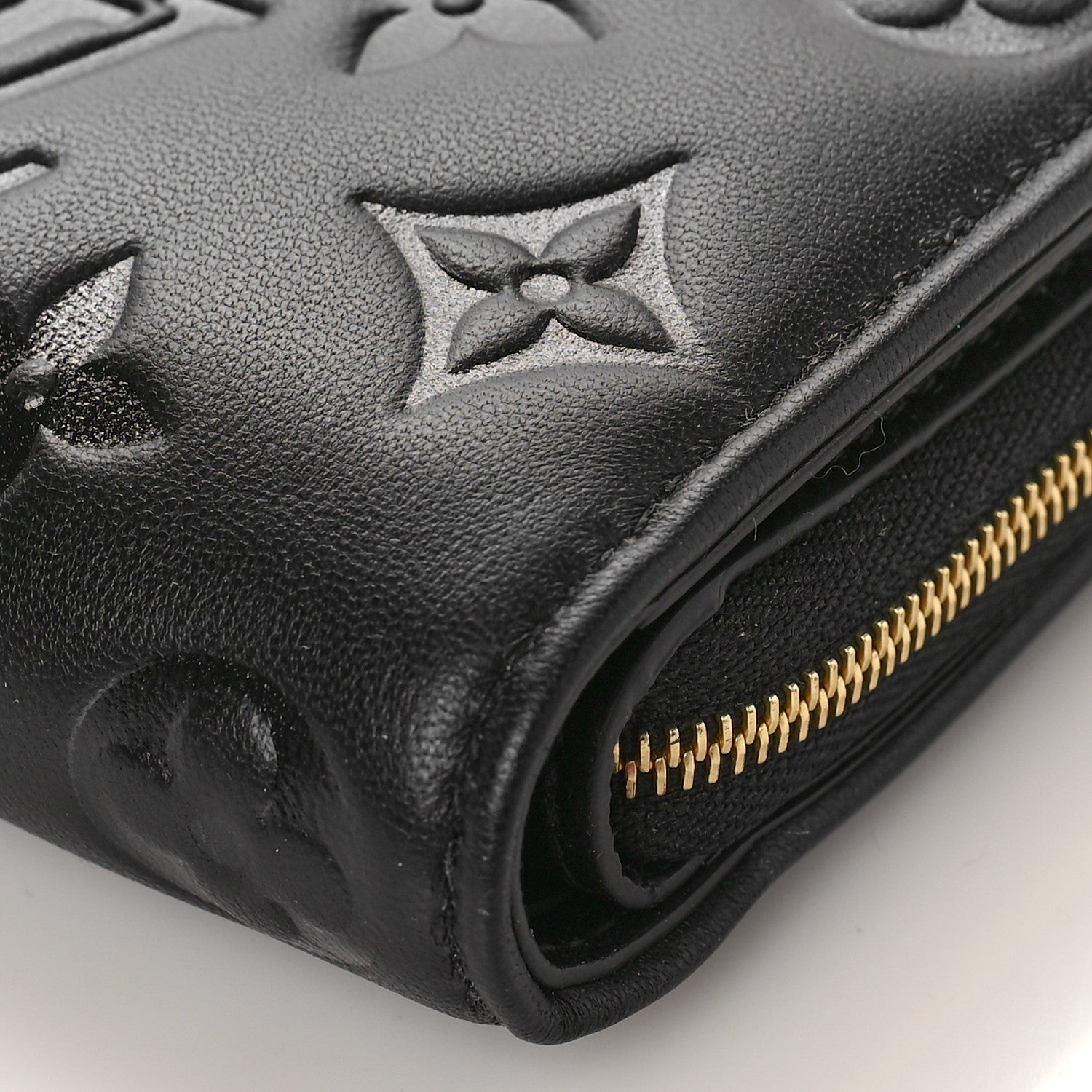 Louis Vuitton Lambskin Embossed Monogram Lou Coussin Wallet Black 9 of 9
