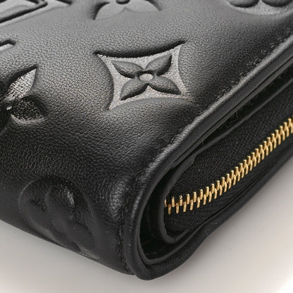 Louis Vuitton Lambskin Embossed Monogram Lou Coussin Wallet Black 9 of 9