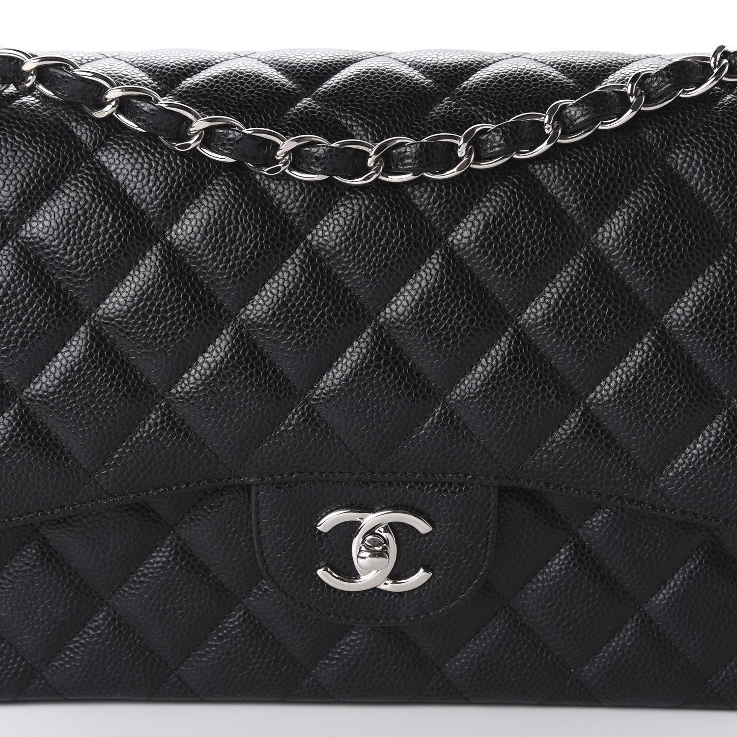 Chanel Caviar Quilted Jumbo Double Flap Black 10 of 12