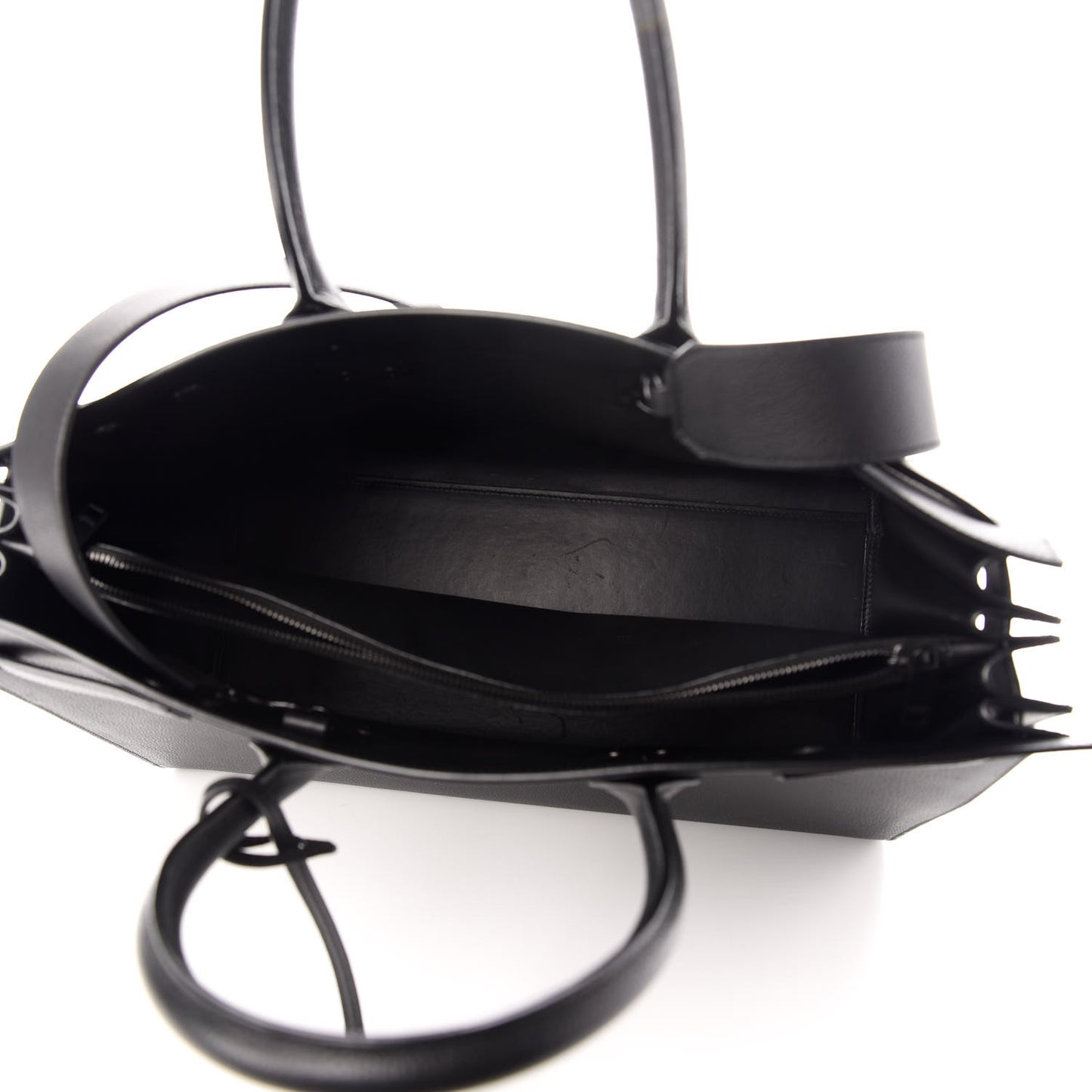 Grained Calfskin Large Sac De Jour Carryall Black