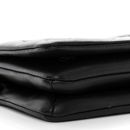 Louis Vuitton Lambskin Embossed Monogram Pochette Coussin Black 9 of 15