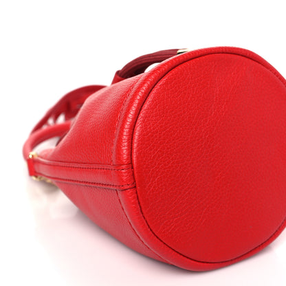 Marc Jacobs Grained Calfskin The Mini Bucket Bag True Red 7 of 8