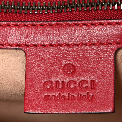 Gucci Calfskin Matelasse Small GG Marmont Shoulder Bag Hibiscus Red 6 of 10