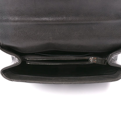 Saint Laurent Sheepskin Matelasse Chevron Monogram Medium College Bag Light Coal 5 of 12