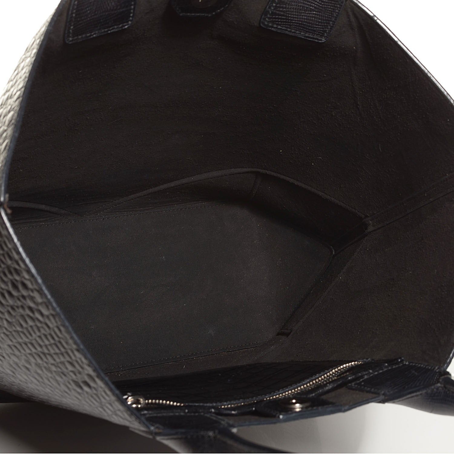 Givenchy Calfskin Crocodile Embossed Easy Tote Black 6 of 9