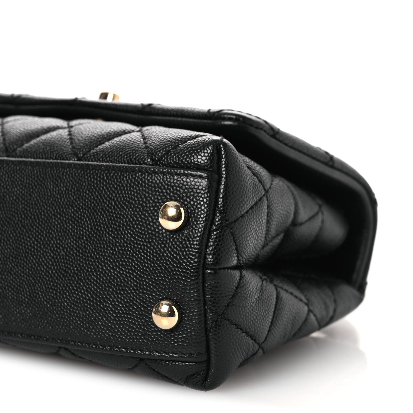 Caviar Quilted Extra Mini Coco Handle Flap Black