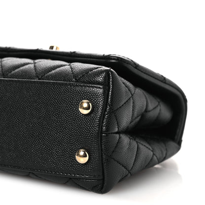 Chanel Caviar Quilted Extra Mini Coco Handle Flap Black 10 of 11