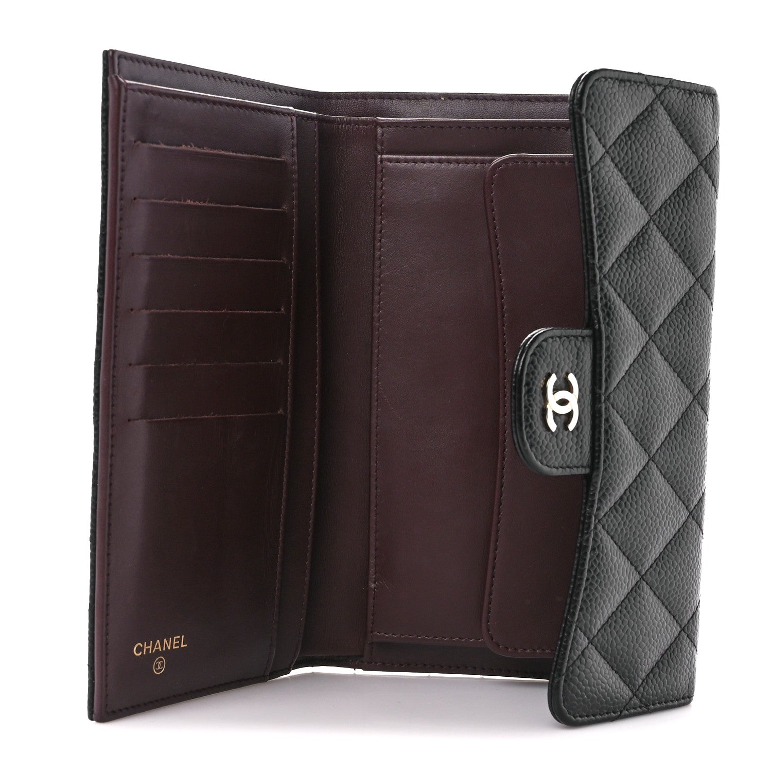 Chanel Caviar Quilted Large Flap Wallet Black 6 of 17