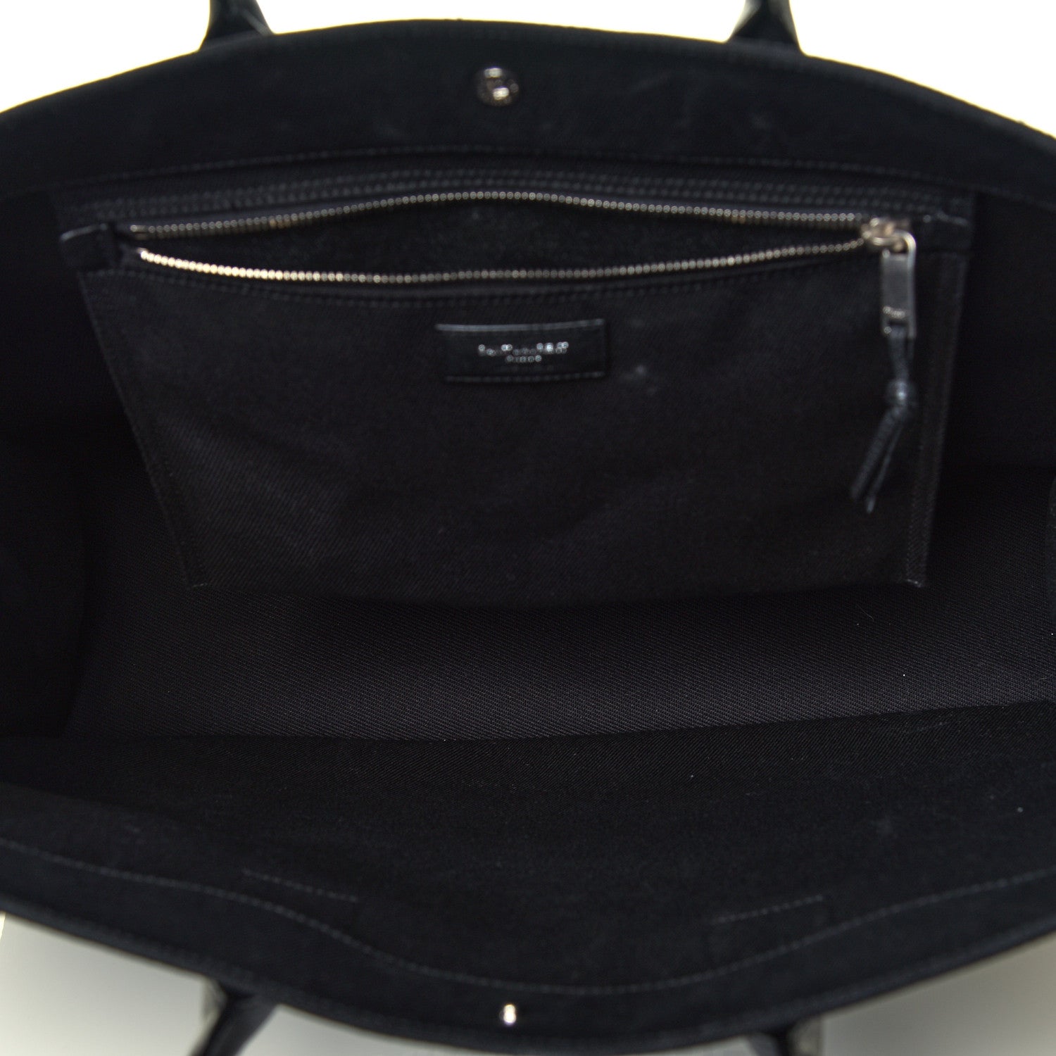 Saint Laurent Linen Calfskin Rive Gauche Tote Black 5 of 7