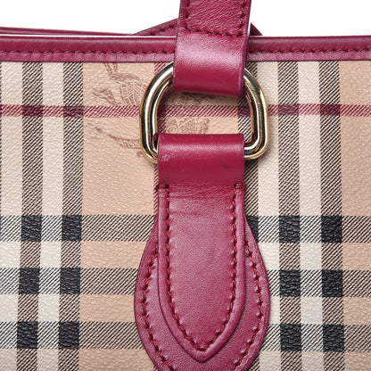 Burberry Haymarket Check Medium Regent Tote Dark Pink 11 of 12