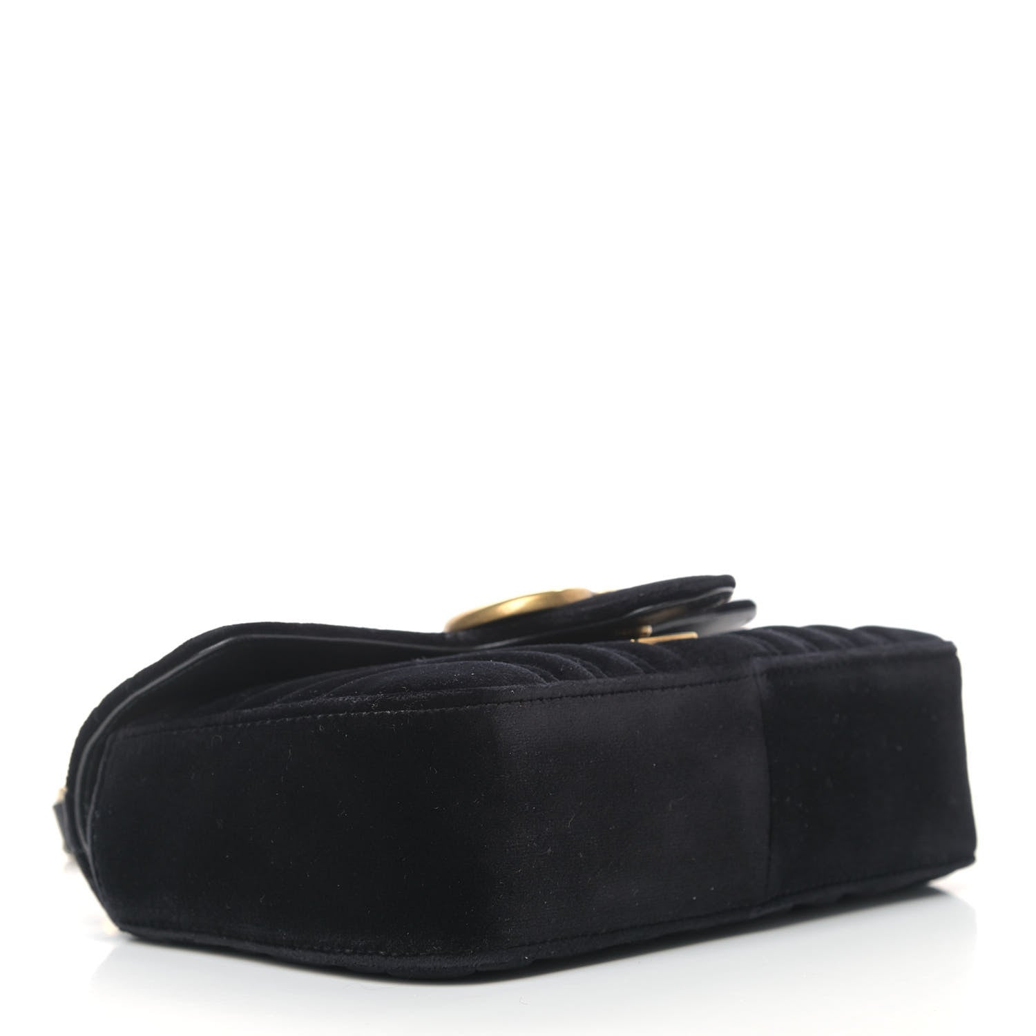 Gucci Velvet Matelasse Mini GG Marmont Shoulder Bag Black 4 of 12