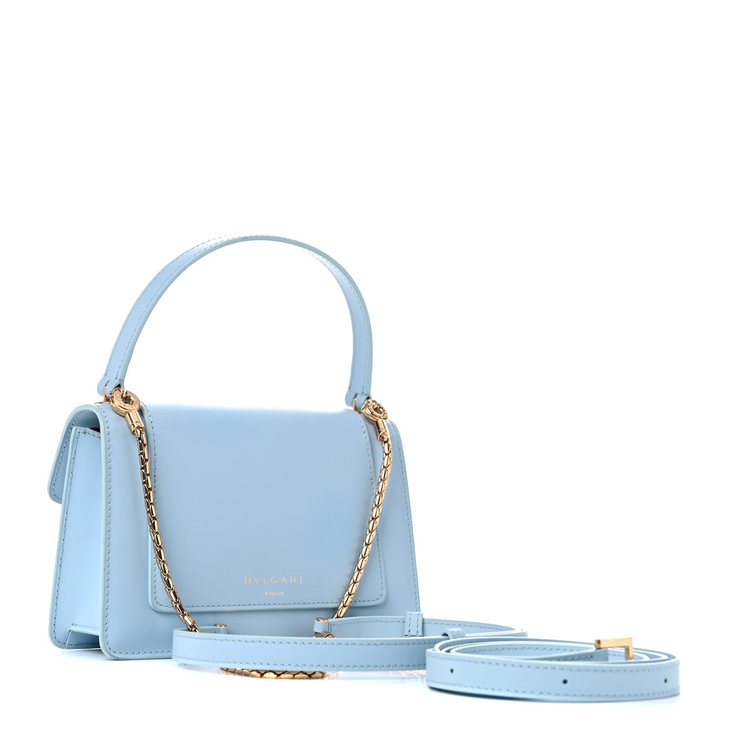 Bulgari x ALEXANDER WANG Calfskin Serpenti Top Handle Belt Bag Baby Blue 3 of 12