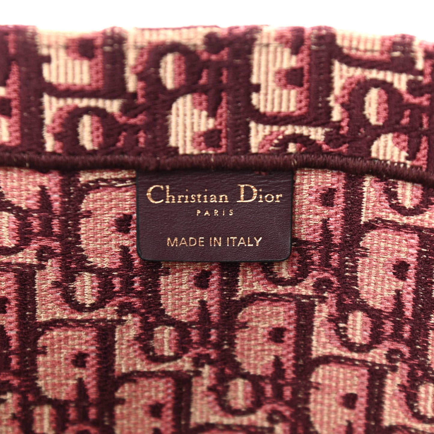 Oblique Large Book Tote Burgundy Multicolor