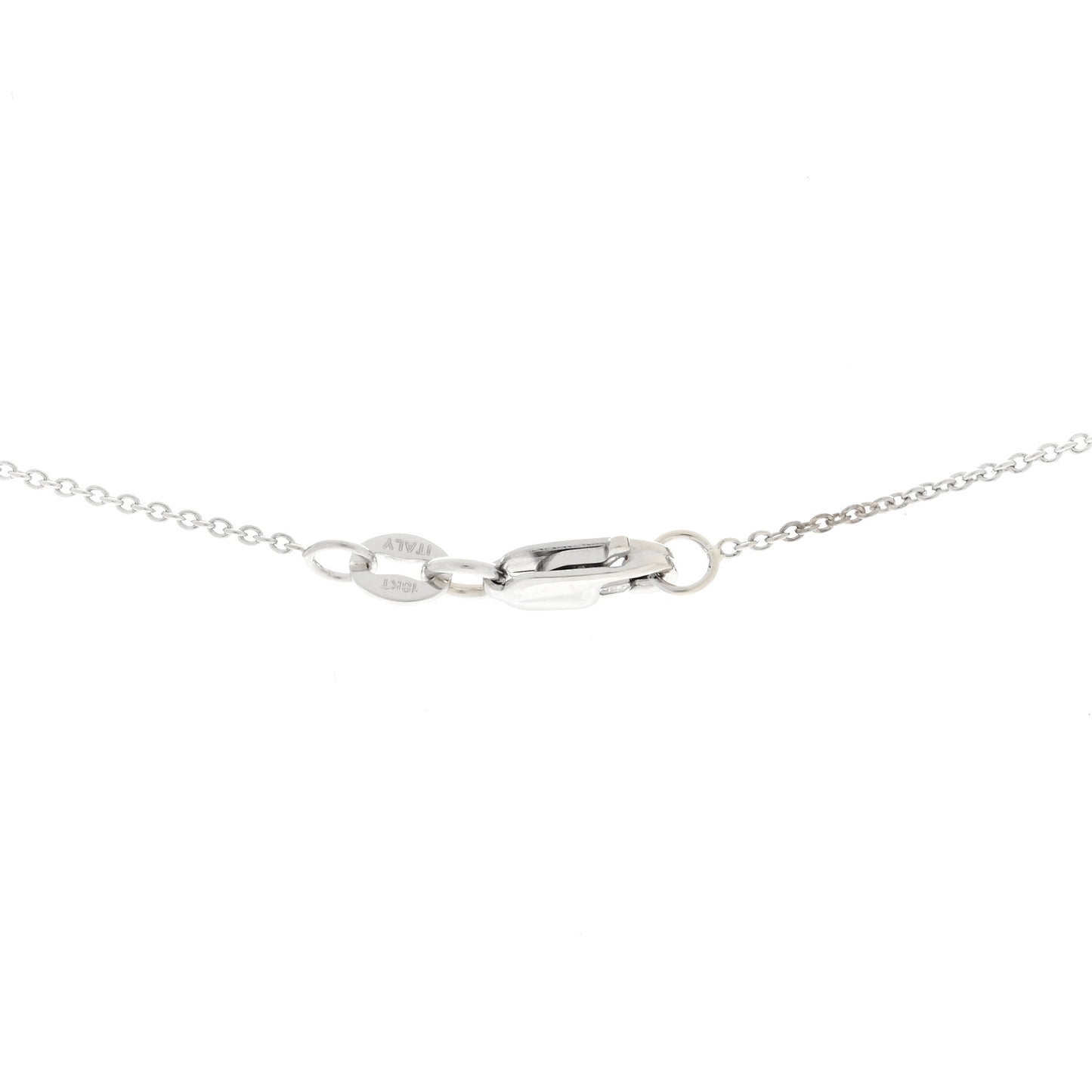 18K White Gold Diamond Tiny Treasures Cross Pendant Necklace