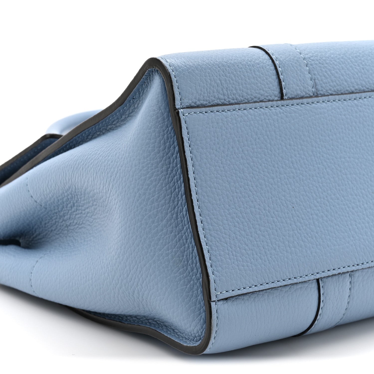 Mulberry Classic Grain Calfskin Small Bayswater Porcelain Blue 9 of 15