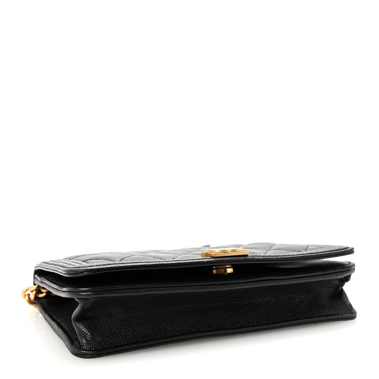 Chanel Caviar Quilted Boy Wallet On Chain WOC Black 4 of 12