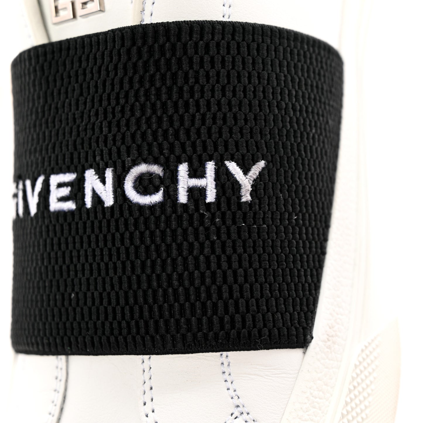 Calfskin Band Logo Womens Urban Street Sneakers 39 White Black