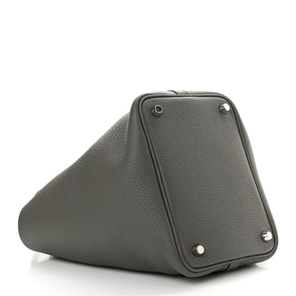 Hermes Taurillon Clemence Picotin Lock 18 PM Gris Meyer 4 of 13